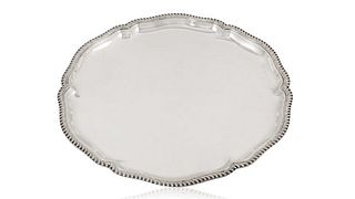 Antique A. Michelsen Silver Scalloped Tray From 1920