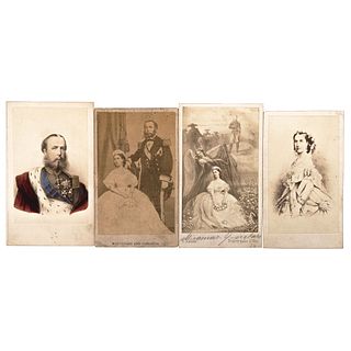 NEURDEIN Y P. KAESER'S, Maximiliano de Habsburgo y Carlota de Bélgica, Unsigned Cartes de visite, Varying sizes USD $270-$450