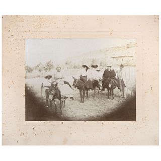 UNIDENTIFIED PHOTOGRAPHER, Jornaleros afromexicanos, Veracruz, 1903, Unsigned Albumen on cardboard, 6.1 x 8" image size 9.8 x 12" 