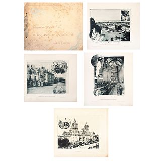 D. S. SPAULDING, Photogravure souvenir, the City of Mexico and its environs, Unsigned Lithographies, 9.1 x 11.2" USD $410-$730