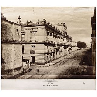 ABEL BRIQUET, Escuela de Minas, México, Unsigned Albumen, 8.4 x 9.8" USD $450-$680