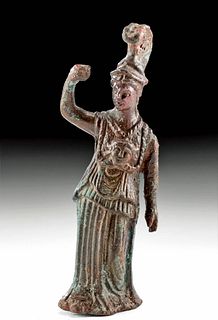 Superb Roman Leaded Bronze Statue of Minerva (Athena)