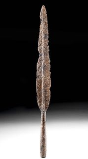 Impressively Long Celtic Iron Spear Head