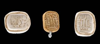 Jemdet Nasr Double-Sided Stone Stamp Seal Bead