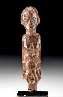 19th C. Ngaju Dayak Wood Charm Female Figure