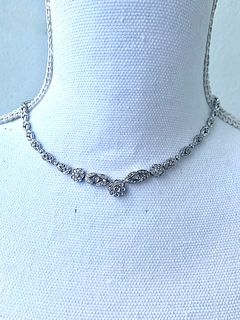 DAMIANI Diamond Floral Necklace 18k