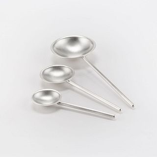 Rod Handle Measuring Spoons Set Sterling Silver
