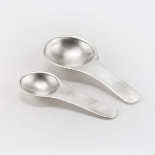 Scoop Spoons Pair of Sterling Silver Spoons