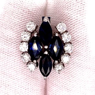 18k Diamond Sapphire PendantÊ