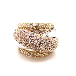 18k 3 Color Gold Diamond RingÊ