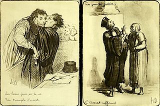 Honoré Daumier, French (1808-1879) two lithographs.