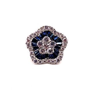 18k Diamond Sapphire RingÊ