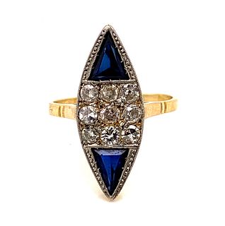 Art Deco 18k Platinum Diamond RingÊ