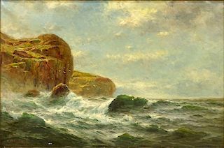 Charles Thomas, Belgian (1827-1892) Oil on Canvas "Seascape"