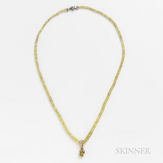 14kt Gold and Peridot Necklace