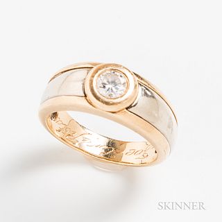 Gentleman's 14kt Gold and Diamond Ring