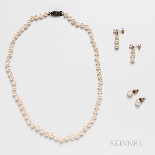 Group of Cultured Pearl Jewelry