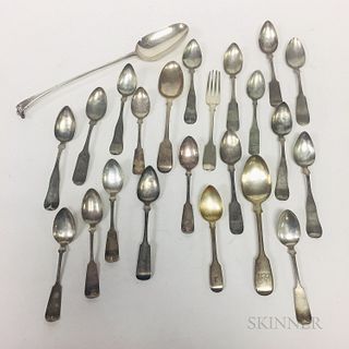 Group of English Sterling and American Coin Silver Flatware