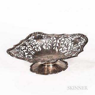 Sterling Silver Reticulated Footed Basket