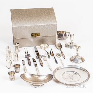 Gorham "Celeste" Sterling Silver Flatware Luncheon Service For Eight and Associated Tableware