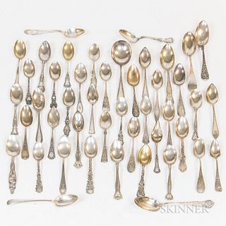 Group of Mostly Sterling Silver Teaspoons