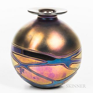 Phoenician Iridescent Art Glass Vase