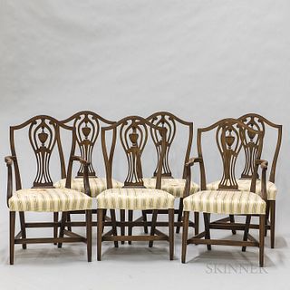Set of Six Federal-style Mahogany Dining Chairs