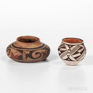 Two Southwest Polychrome Pottery Vessels