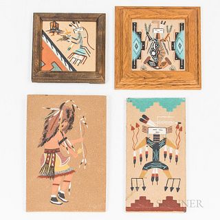 Four Contemporary Navajo Sand Paintings