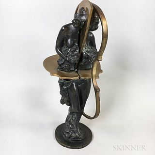 Modern Bronze Bisected Musician Figure
