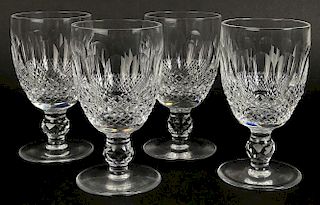 Set of four (4) Waterford "Colleen" claret glasses.