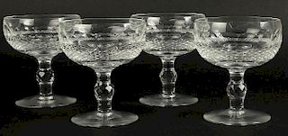 Set of four (4) Waterford "Colleen" champagne coupes.