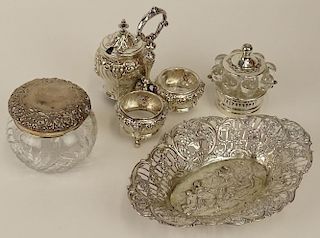 Lot of Four (4) silver table top items.