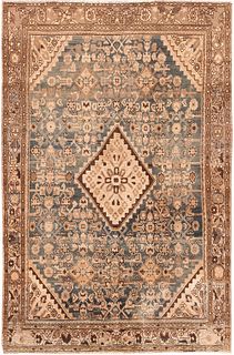 7076 Small Size Antique Persian Malayer Rug. Size: 4 ft x 6 ft 3 in (1.22 m x 1.9 m)