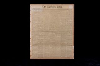 1876 New York Times General Custer's Last Fight
