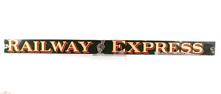 Railway Express Porcelain Enamel Agency Sign