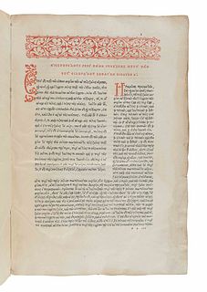 ARISTOTLE (384-322 B.C.).  De Animalium generatione libri quinque cum Philiponi Commentariis. Venice: Joannes Antonius and Fratres de Sabio, February 