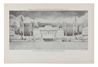 [ARCHITECTURE & DESIGN]. -- SOCIETY OF BEAUX-ARTS ARCHITECTS.   Winning Designs 1904-1927. Paris Prize in Architecture. New York: Pencil Points Press,