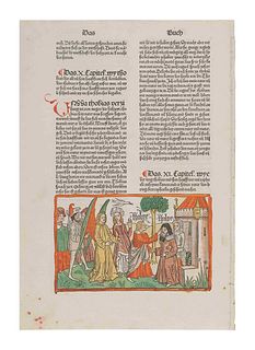 [BOOK ILLUSTRATION -- WOODCUT]. -- [BIBLE, in German. Nuremberg: Anton Koberger, 17 February 1483.]