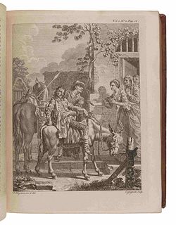 CERVANTES SAAVEDRA, Miguel de (1547-1616). [Don Quixote]. The History and Adventures of the Renowned Don Quixote.  Tobias Smollett, translator. London