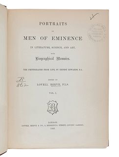 EDWARDS, Ernest (1837-1903)], photographer.    Portraits of Men of Eminence in Literature, Science, and Art, with Biographical Memoirs.  Lovell Reeve,