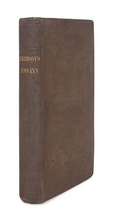 EMERSON, Ralph Waldo (1803-1882). Essays. Boston: James Munroe and Company, 1841.  