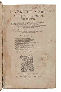 VERGILIUS MARO, Publius (70-19 B.C.). Opera, quae quidem extant, omnia. Basel: Henricum Petri, 1561.  