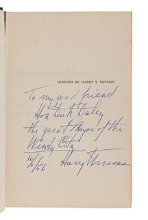 [CHICAGO] -- [DALEY, Richard J. (1902-1976), his copy]. TRUMAN, Harry S. (1884-1972). Memoirs: Year of Decisions. Garden City, New York: Doubleday & C