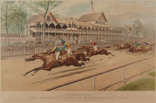 [HORSE RACING AND COACHING].  CURRIER and IVES, publishers
