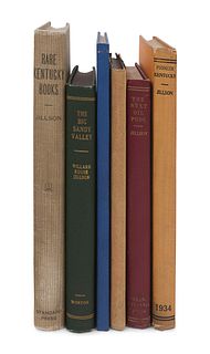 [KENTUCKY -- BIBLIOGRAPHY]. JILLSON, Willard Rouse (1890-1975). A group of six reference works on Kentucky, comprising:  