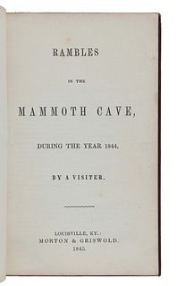[MAMMOTH CAVE]. A group of 3 works about Mammoth Cave, comprising:  