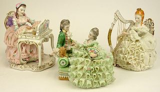Set of three (3) Irish Dresden porcelain figurines. "Sinead"