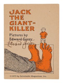 [MINIATURE BOOK]. -- GOREY, Edward (1925-2000), illustrator.  Jack the Giant-Killer. New York: Scholastic Magazines, 1973.  