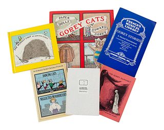 GOREY, Edward. A group of 6 works SIGNED BY GOREY, comprising:  